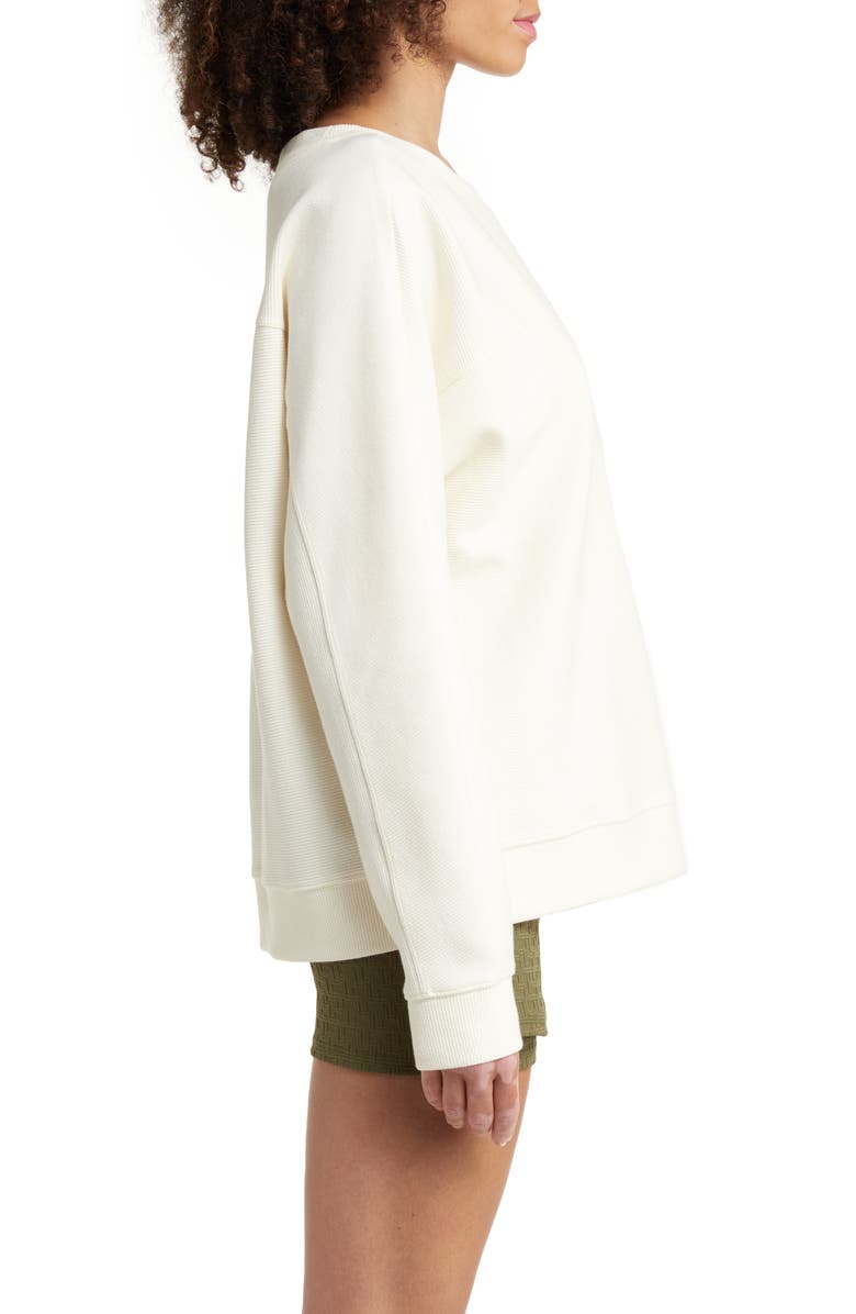 Zella Anya Ottoman Knit Pullover, Alternate, color, Ivory Egret