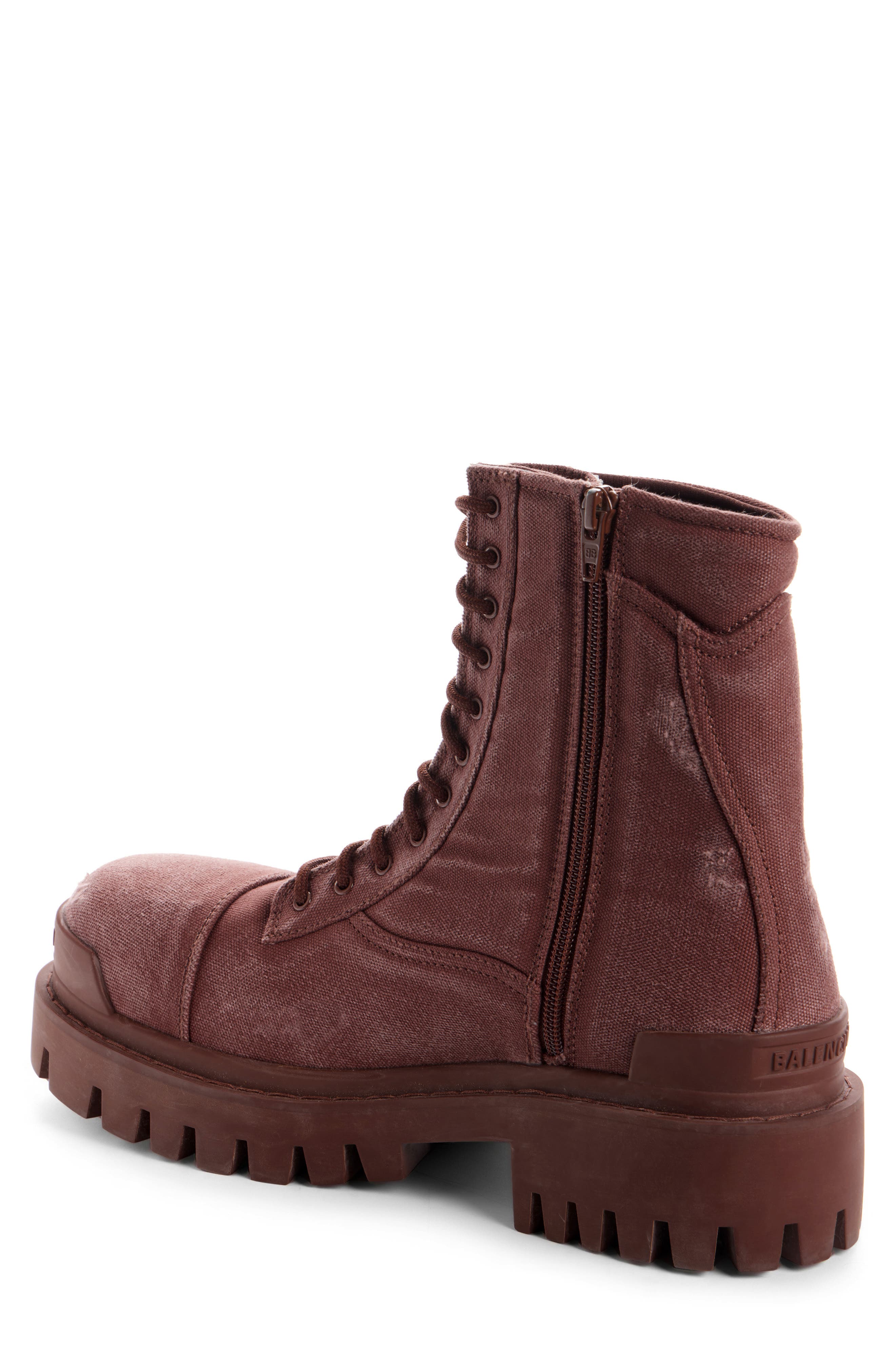 Balenciaga Combat Strike Boot, Alternate, color, Dark Brown
