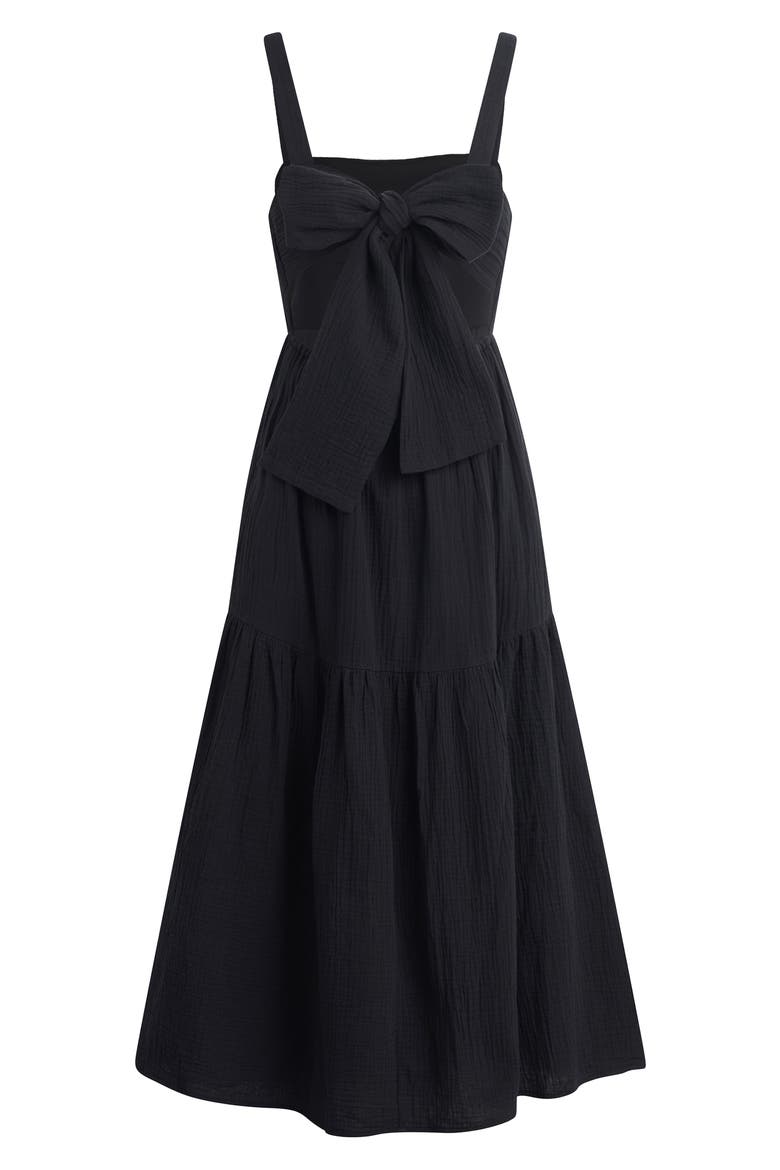 The Go-To Cotton Dress, Alternate, color, BLACK