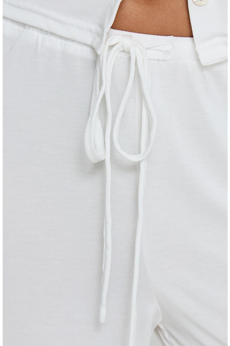 Gavrielle Pull-On Straight Leg Jersey Pants, Alternate, color, WHITE