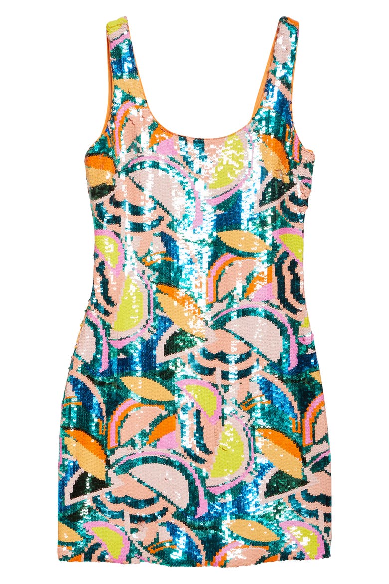Miller Tropical Sequin Minidress, Alternate, color, ROYALE BLUE SEQUIN