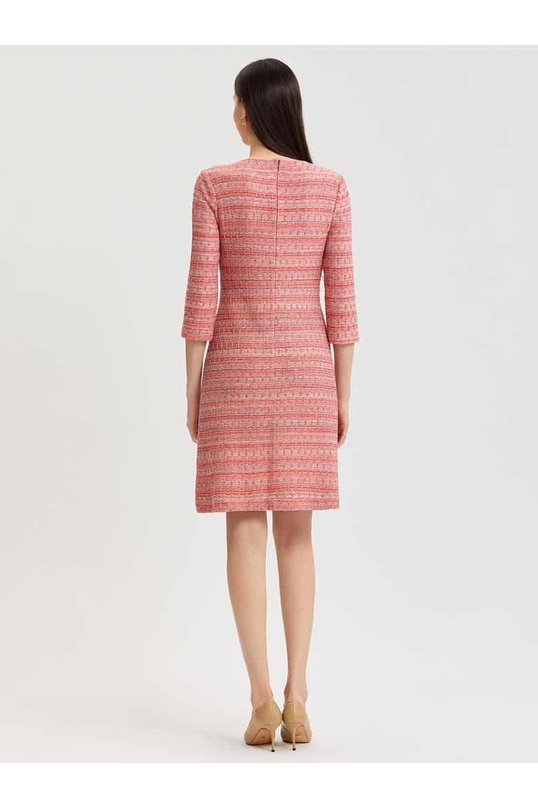 Whipstitch Tweed Knit Sheath Dress, Alternate, color, Cherry Ember/Biscotti/Black