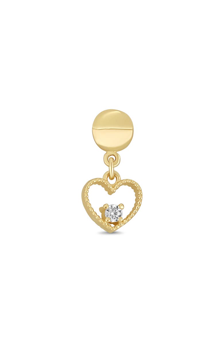 Bony Levy Icon 18K Yellow Gold Diamond Heart Drop Earrings, Alternate, color, Gold