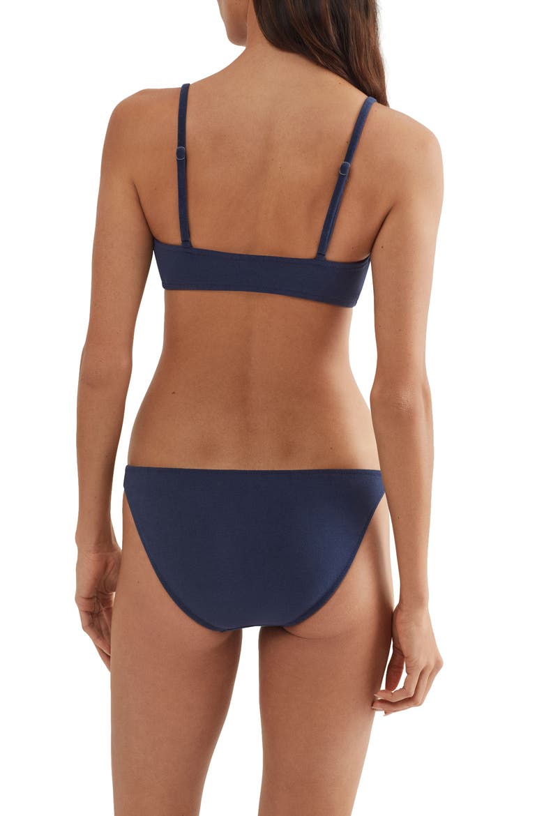 Devin Side Tab Hipster Bikini Bottoms, Alternate, color, NAVY