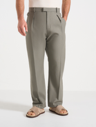 Manière De Voir Dorian Twill Pleated Linen Trousers
