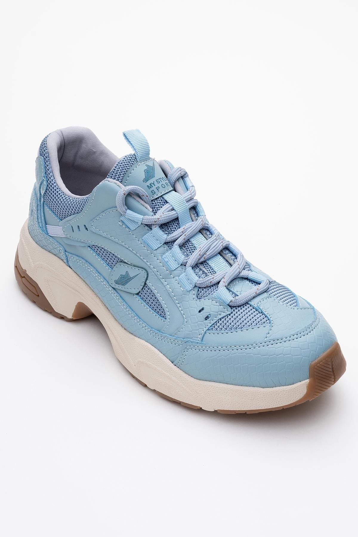 Bambi Printed Mesh Sneakers, Alternate, color, Blue Faux Leather