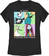The Nightmare Before Christmas Women's The Nightmare Before Christmas Group Character Portraits Graphic T-Shirt