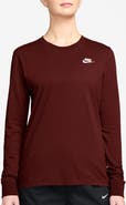 Nike Club Logo Cotton Long Sleeve Graphic T-Shirt