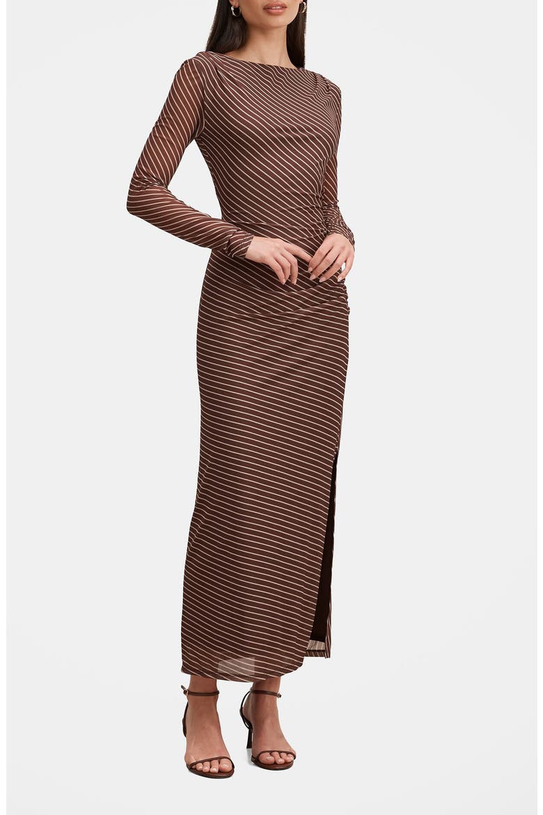 Ariel Long Sleeve Stripe Maxi Dress, Alternate, color, CORBY STRIPE