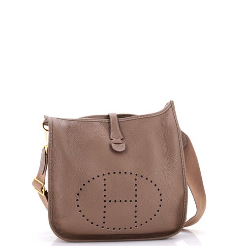 Pre-owned Hermes Hermes Evelyne Bag Gen Iii Clemence Pm In Brown