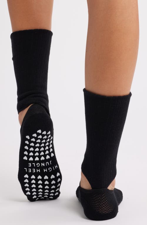 High Heel Jungle Studio Premium Leg Warmer Grip Socks In Black