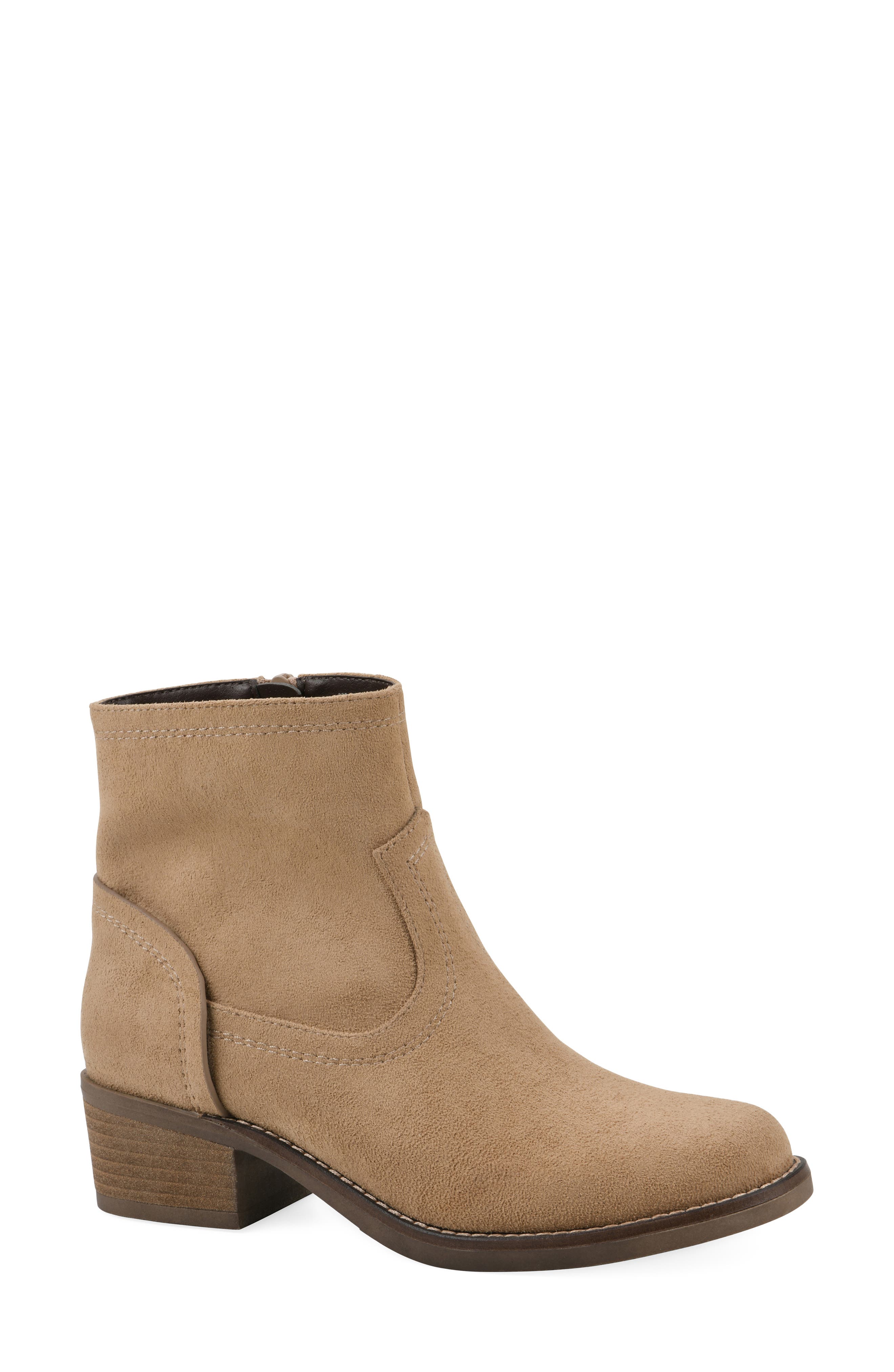 Meringue Western Bootie, Main, color, BEACHWOOD/ FABRIC