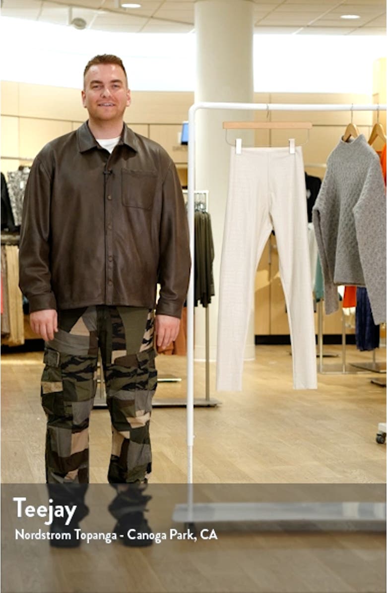 Reptile Embossed Faux Leather Leggings, sales video thumbnail