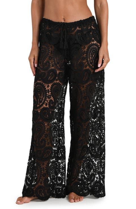 Geraldine Lace Wide Leg Cover-Up Pants