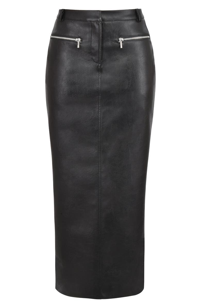 HOUSE OF CB Tana Faux Leather Maxi Skirt, Alternate, color, 