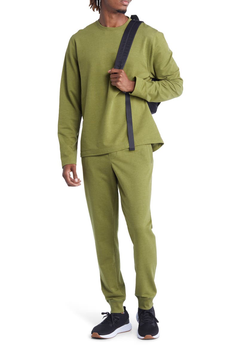Pocket Fleece Joggers, Alternate, color, OLIVE LICHEN
