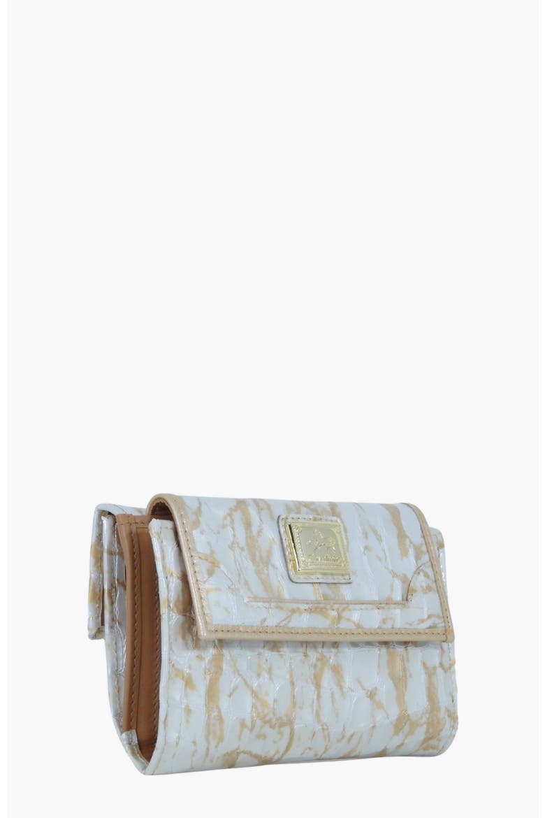 Gallop Patent Leather Wallet 202, Alternate, color, Beige / White