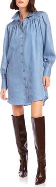 FIFTEEN TWENTY Natalia Stripe Long Sleeve Shirtdress