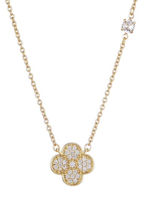 CZ Clover Pendant Necklace