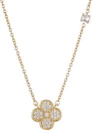 Adornia CZ Clover Pendant Necklace