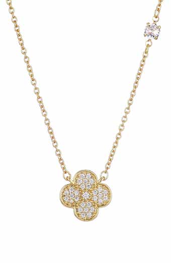 Adornia CZ Clover Pendant Necklace