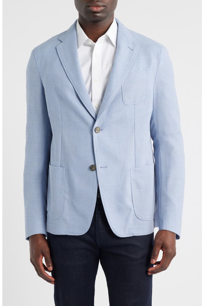 Textured Virgin Wool Sport Coat, Main, color, LIGHT BLUE