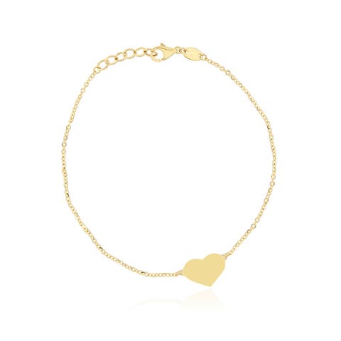 Gold Single Heart Bracelet