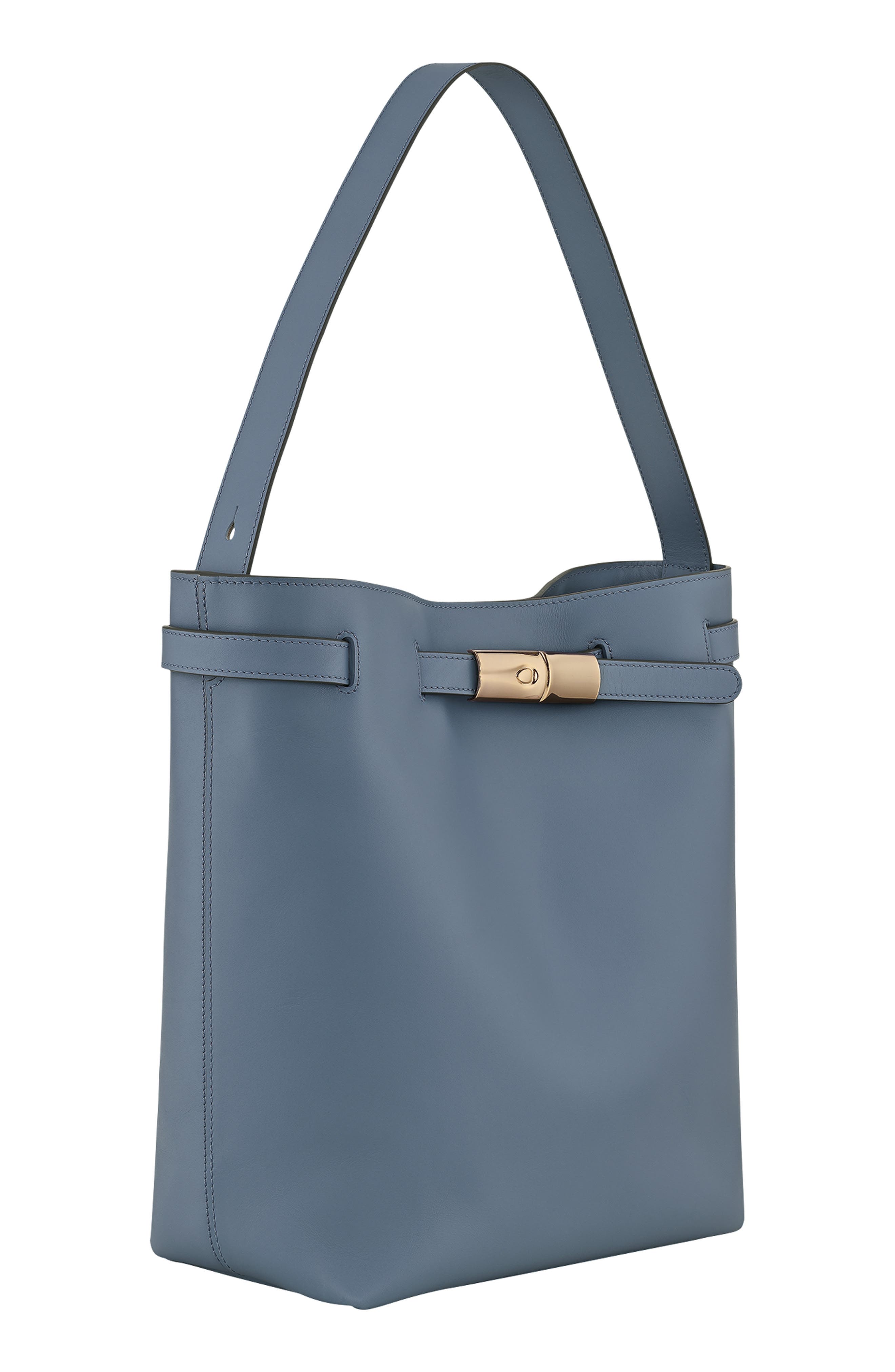 Longchamp Le Roseau Smart Leather Hobo Bag, Alternate, color, Slate