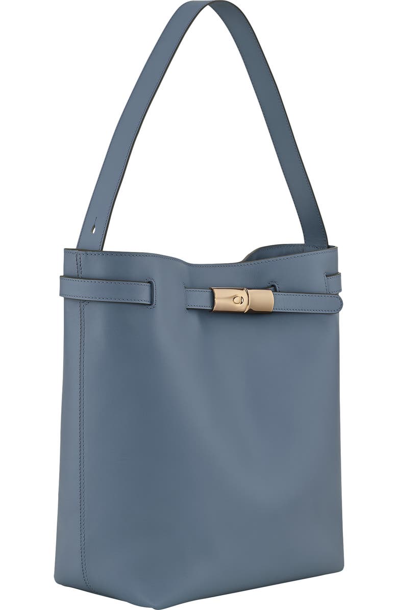 Longchamp Le Roseau Smart Leather Hobo Bag, Alternate, color, Slate