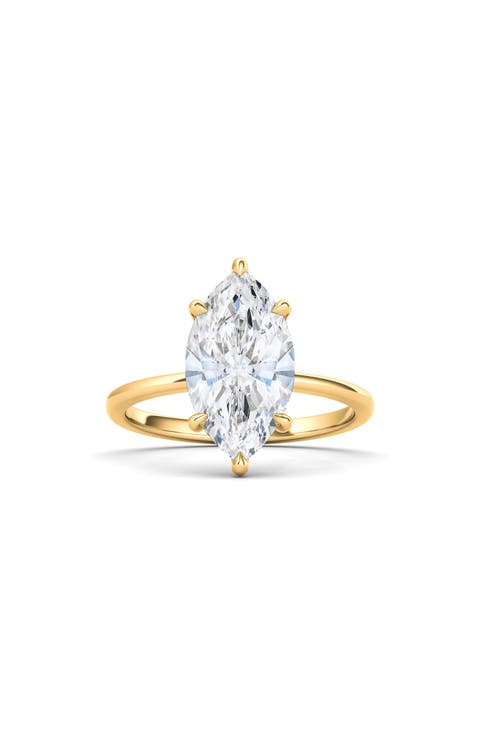 Marquise Cut Lab Created Diamond Ring