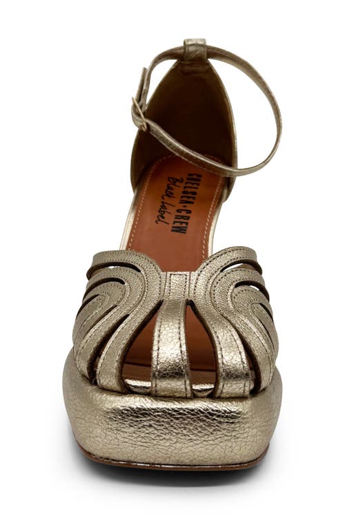 Chelsea Crew Karmel Platform Sandal In Gold Leather