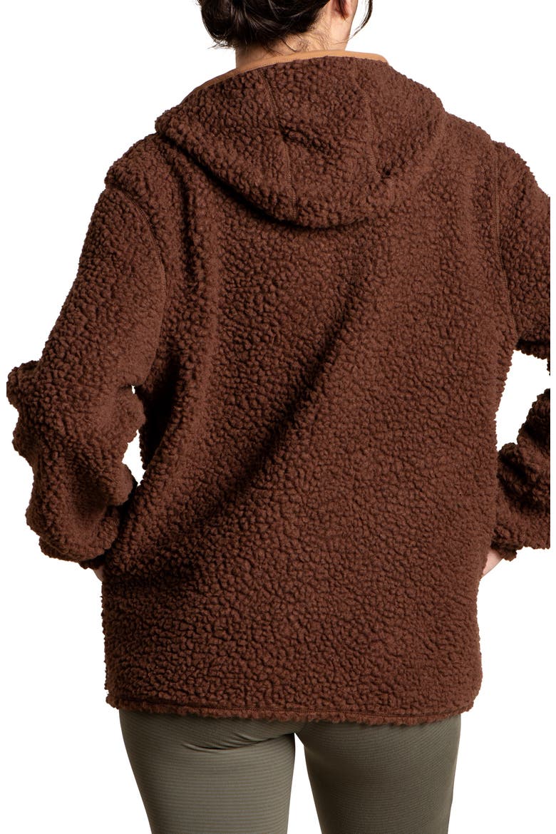 Fleece Hoodie, Alternate, color, DARK ROAST