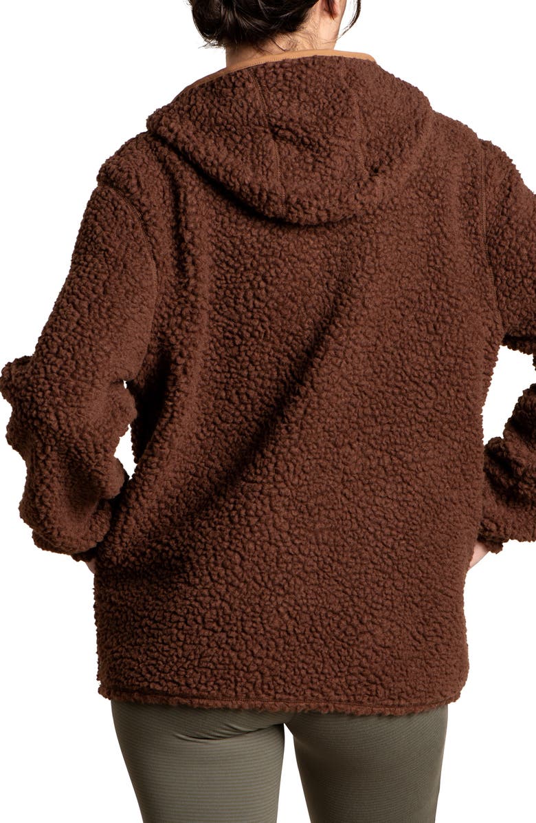 Toad&Co Fleece Hoodie, Alternate, color, Dark Roast