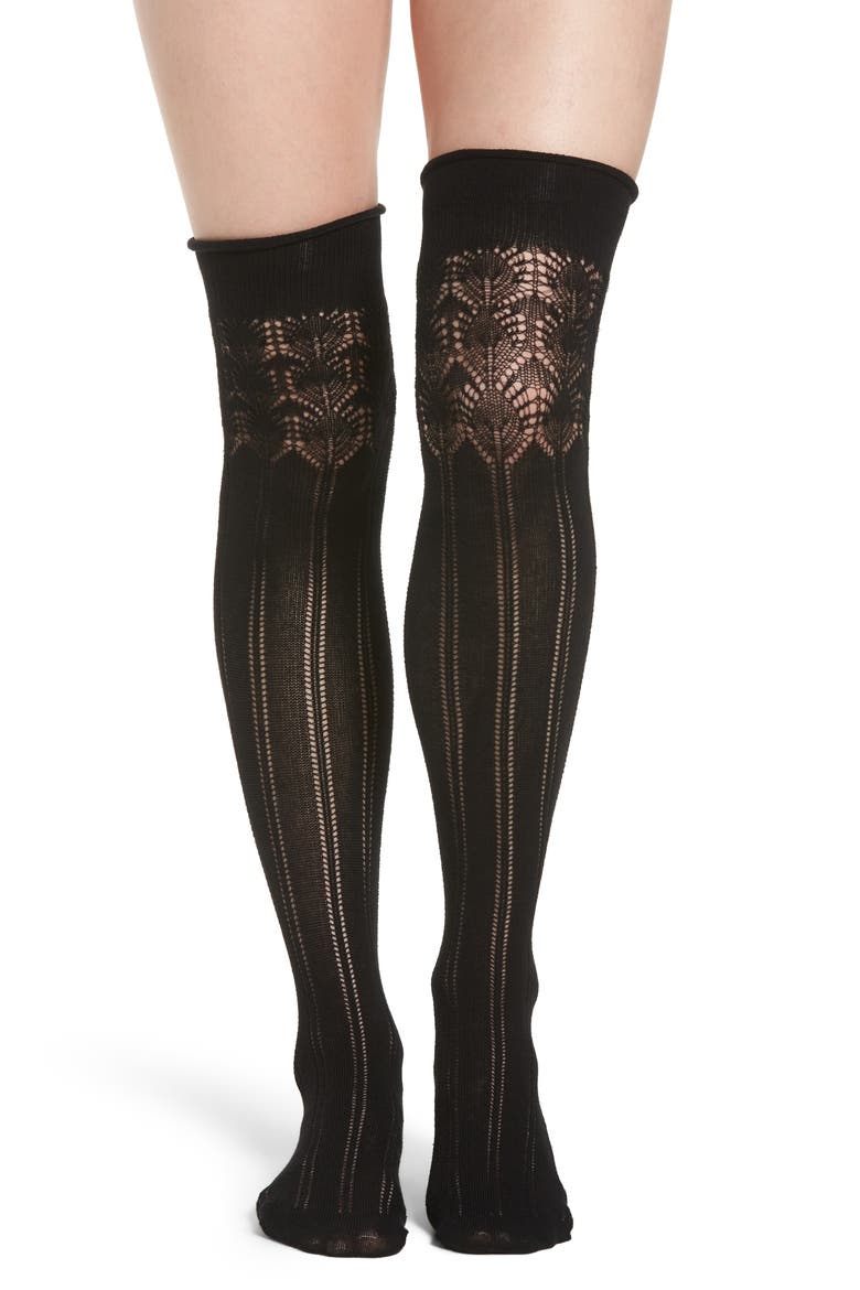 Miriam Over the Knee Socks, Main, color, NERO
