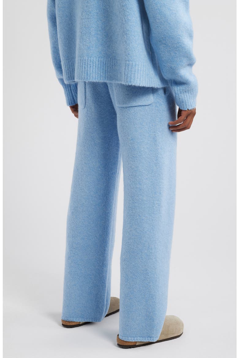 Intarsia Logo Baggy Sweatpants, Alternate, color, BABY BLUE