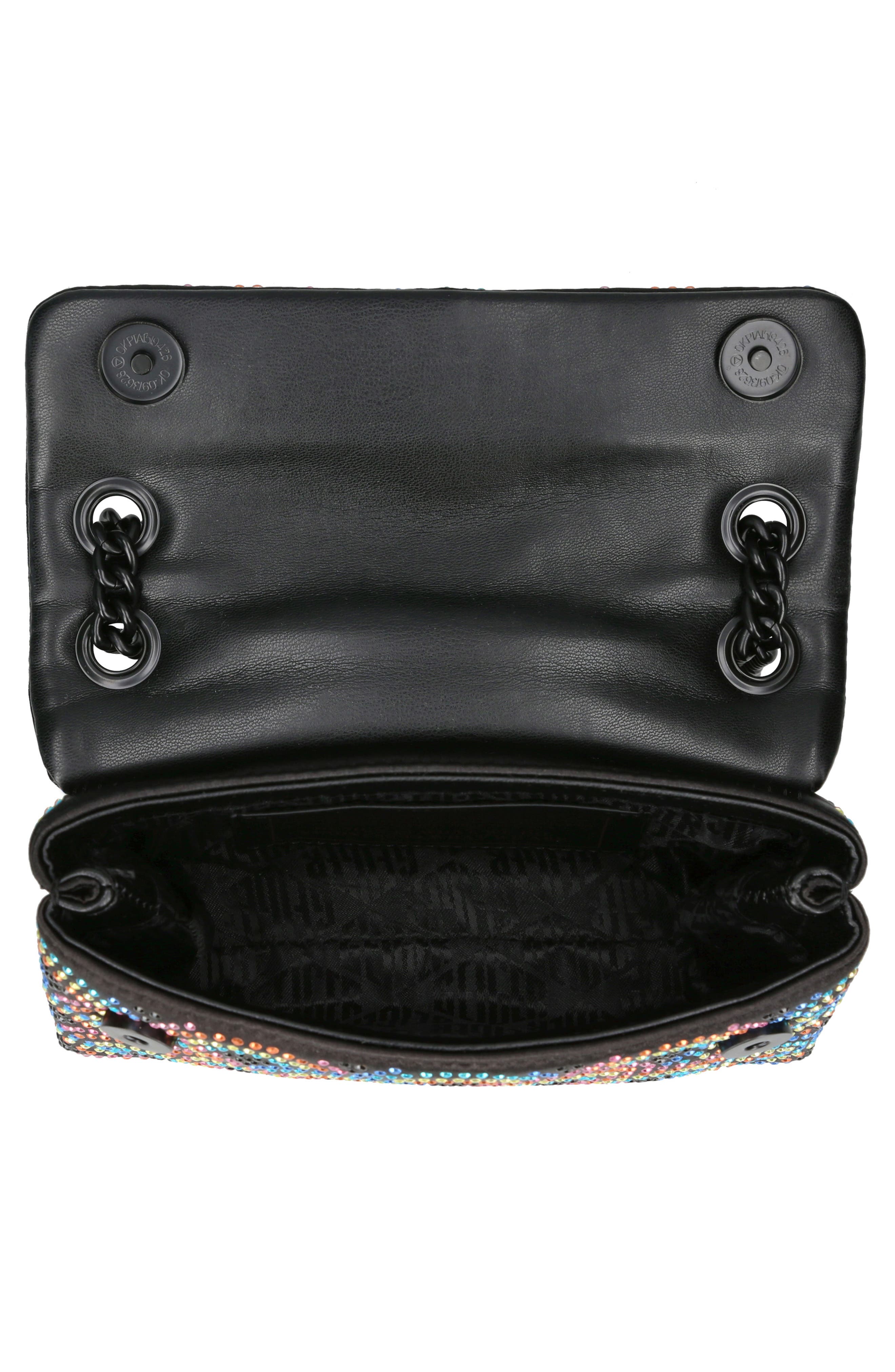 Kurt Geiger London Mini Kensington Embellished Fabric Convertible Crossbody Bag, Alternate, color, 