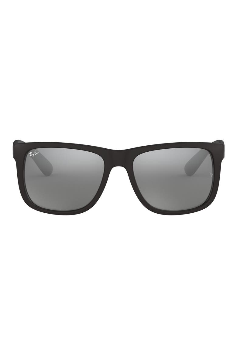 Justin 54mm Rectangular Sunglasses, Main, color, GREY MIRROR
