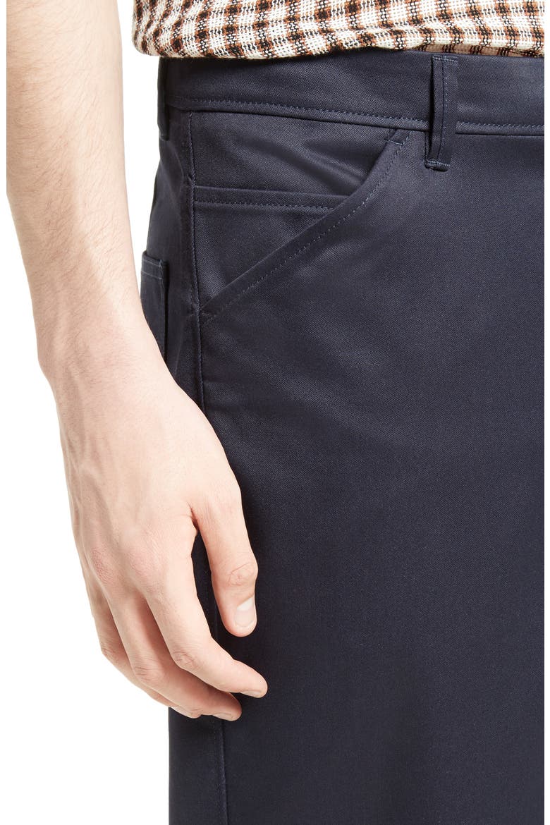 Allan Cotton Blend Crop Trousers, Alternate, color, DARK NAVY