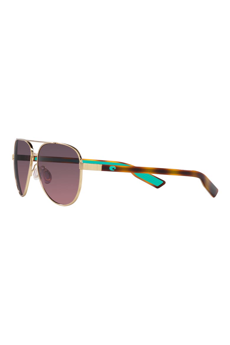 Peli 57mm Gradient Pilot Sunglasses, Alternate, color, GOLD