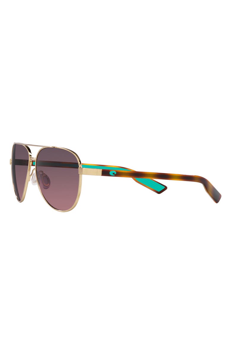 Costa Del Mar Peli 57mm Gradient Pilot Sunglasses, Alternate, color, Gold