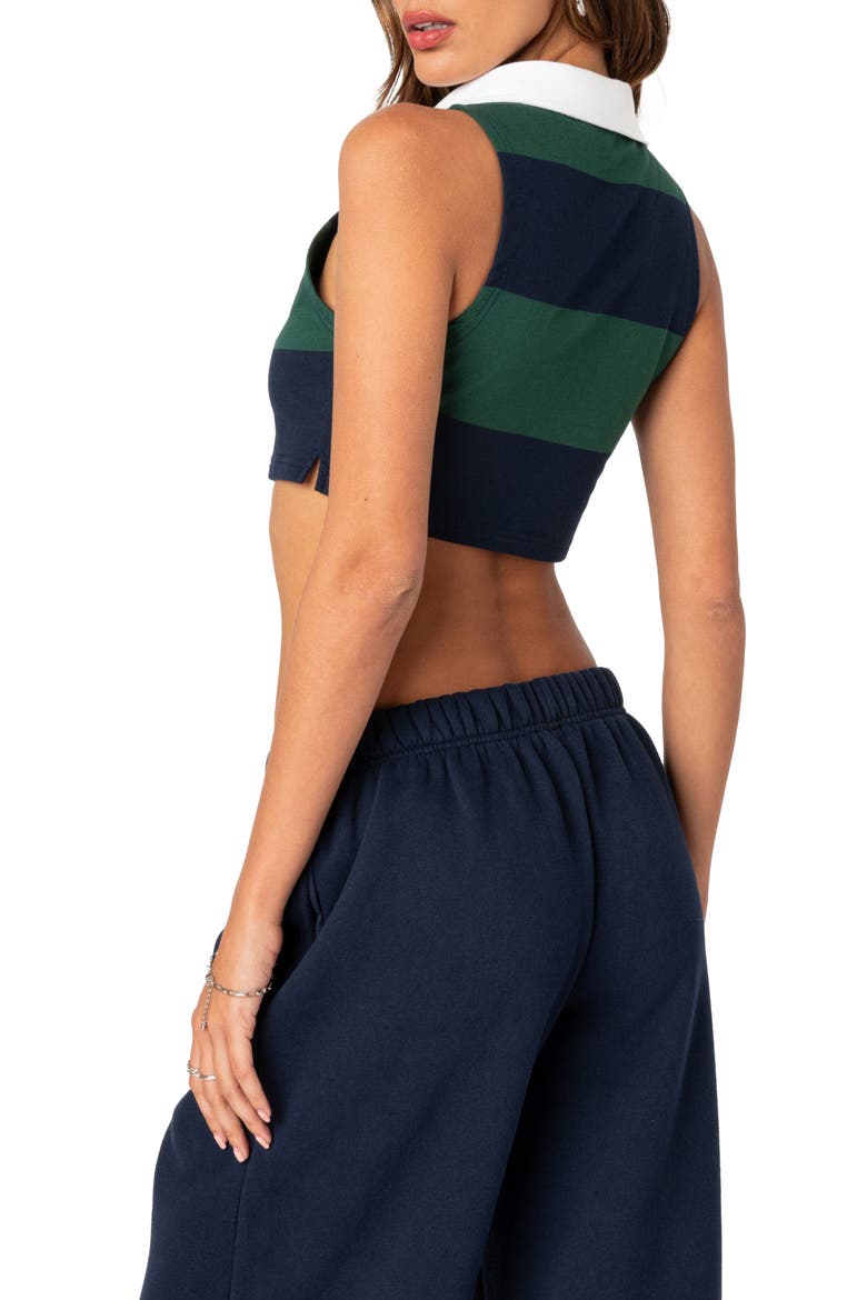 Country Club Stripe Sleeveless Crop Top, Alternate, color, MIX