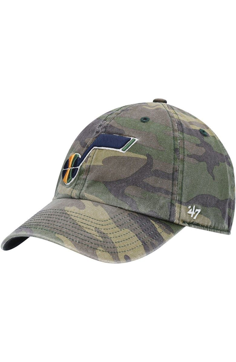 '47 Men's '47 Camo Utah Jazz Clean Up Adjustable Hat, Main, color, 