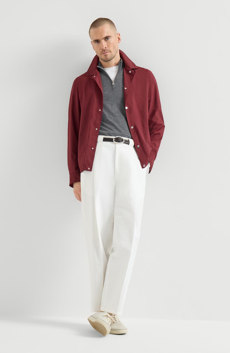 Brunello Cucinelli Lightweight sweater with zip, Alternate, color, 