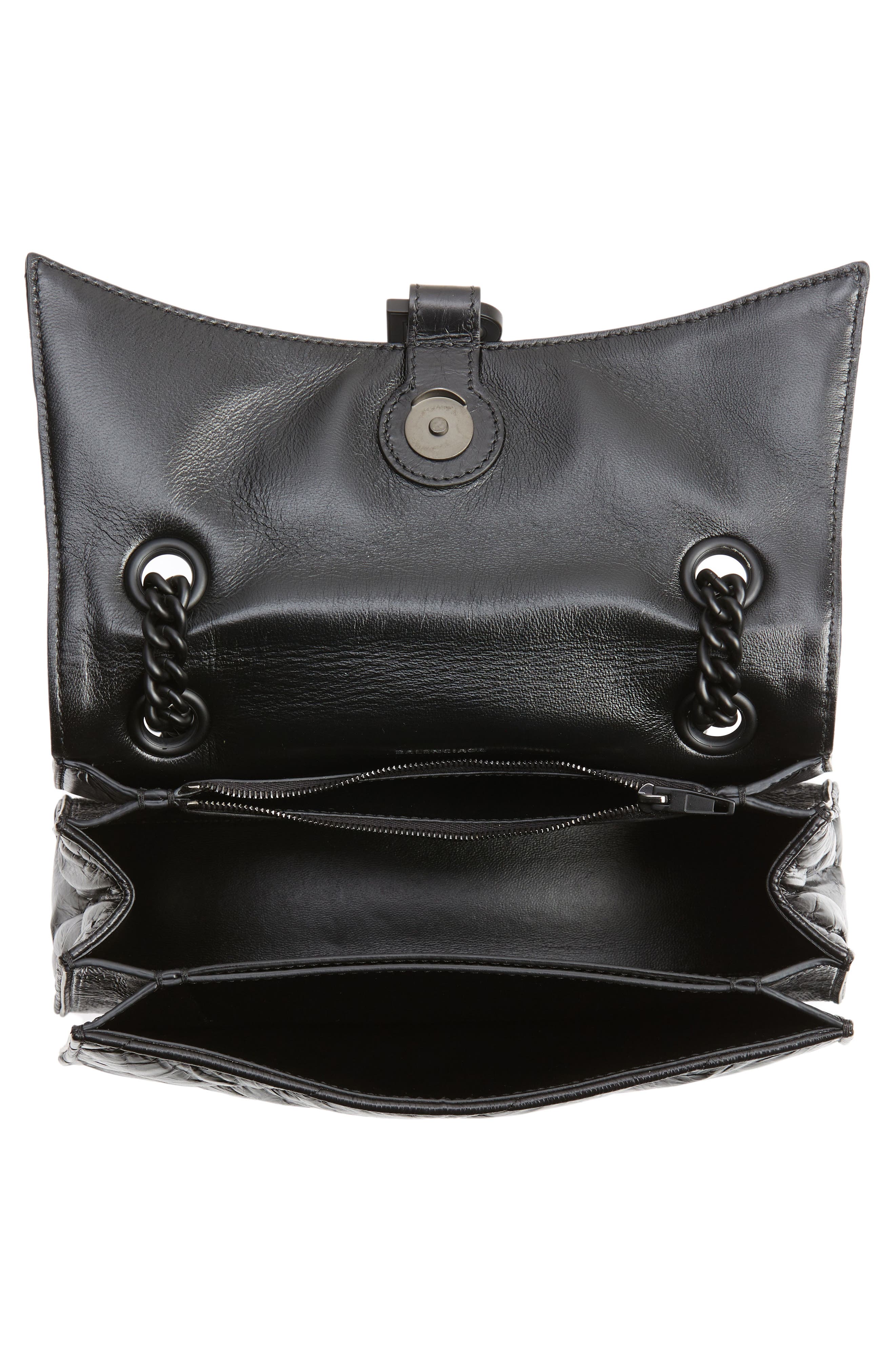 Balenciaga Small Crush Quilted Leather Shoulder Bag, Alternate, color, 