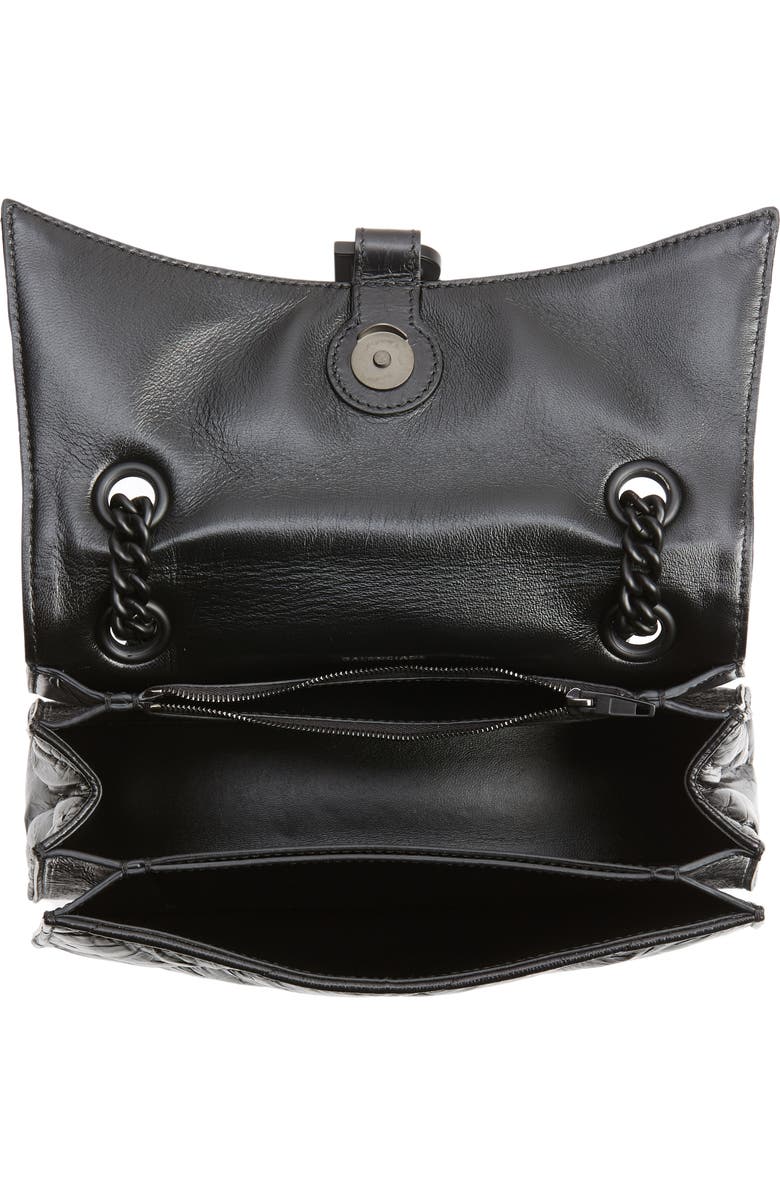 Balenciaga Small Crush Quilted Leather Shoulder Bag, Alternate, color,