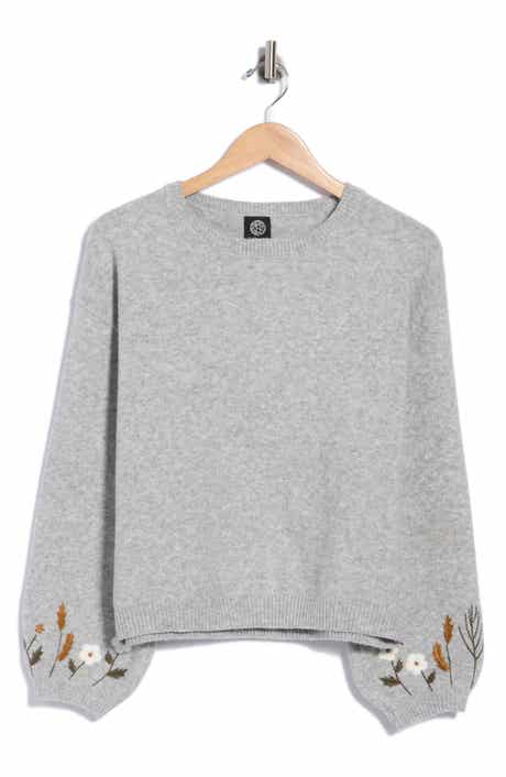 Embroidered Sleeve Sweater