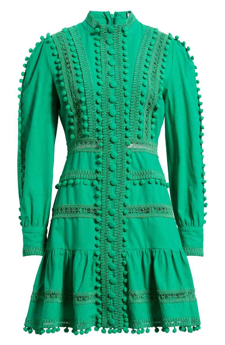 LAYERED WITH LOVE Carla Embellished Trim Minidress, Alternate, color,