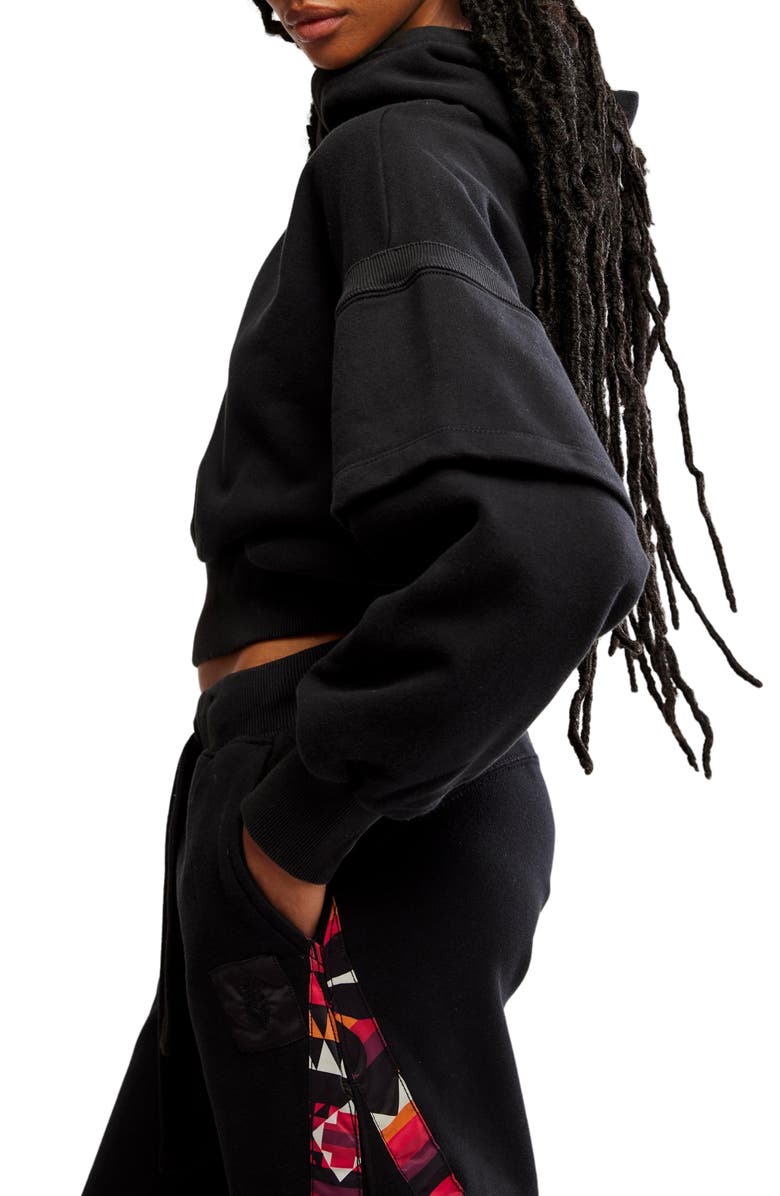 Free People Snow Flow Crop Hoodie, Alternate, color, 