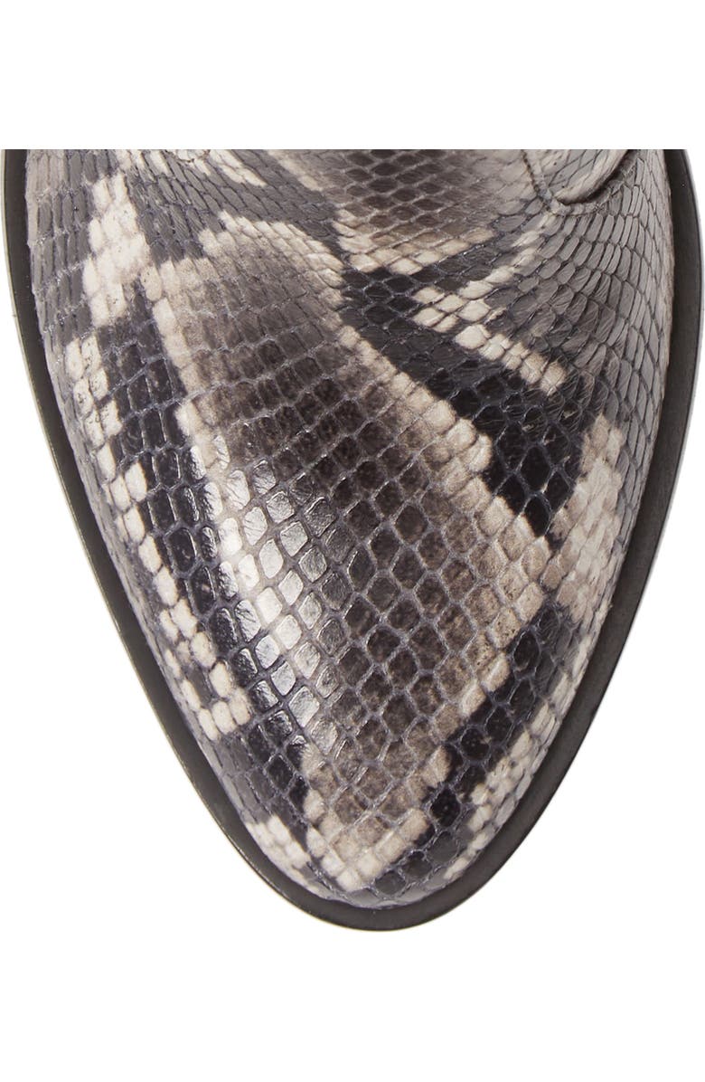 AllSaints Ana Bootie, Alternate, color, Black/ White Snake Leather