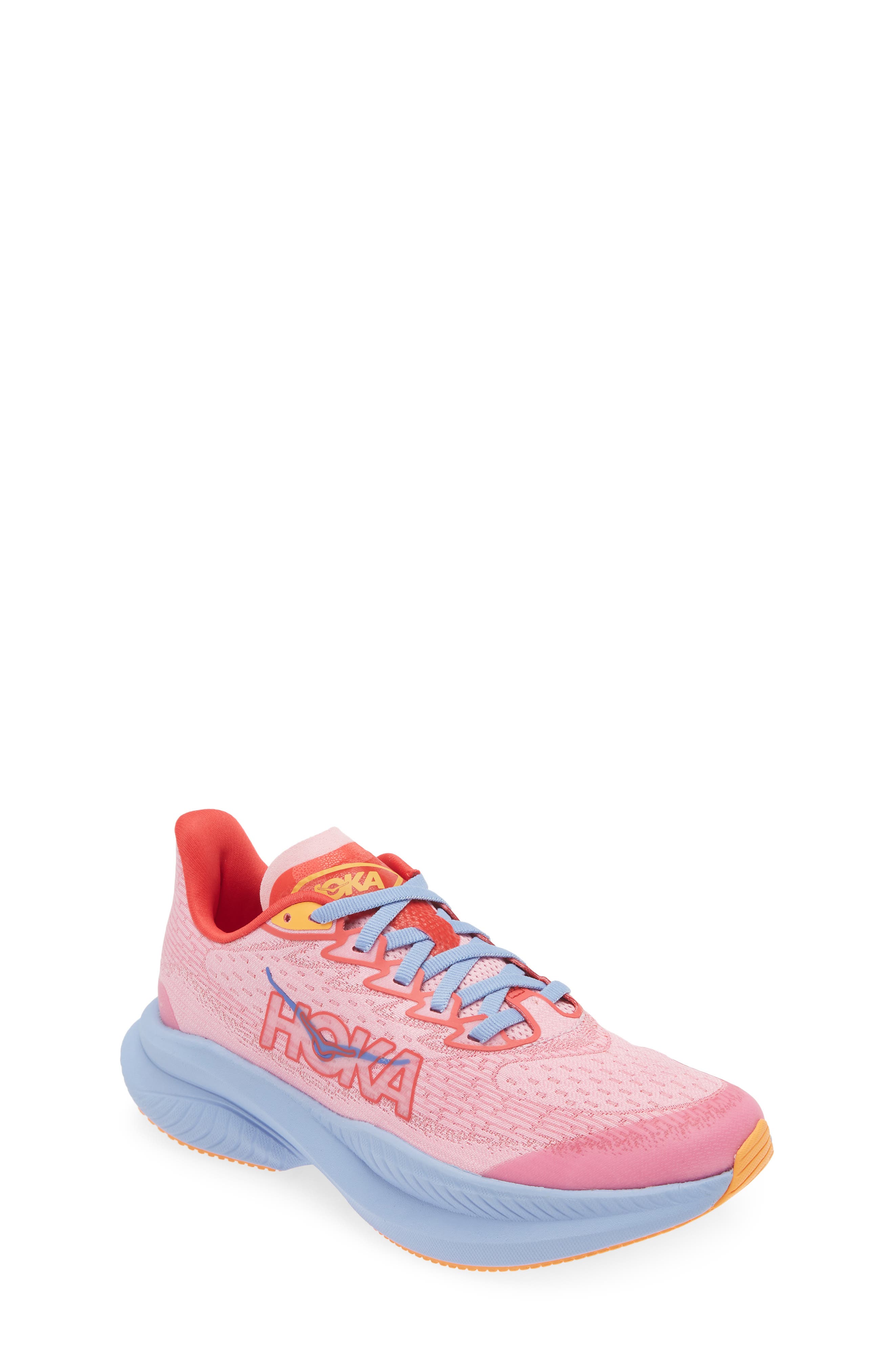 HOKA Kids' Mach 6 Running Shoe, Main, color, Pink Multi